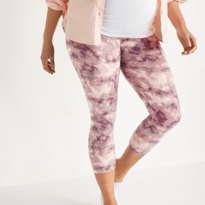 OLD NAVY Maternity Full Panel Printed Crop Leggings